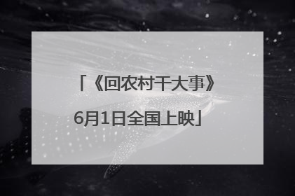 《回农村干大事》6月1日全国上映