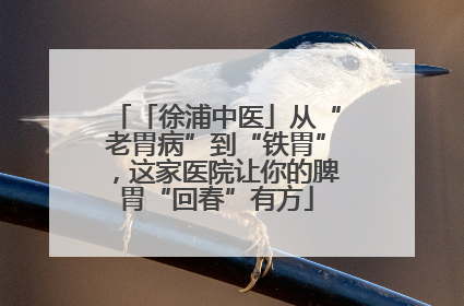 「徐浦中医」从“老胃病”到“铁胃”，这家医院让你的脾胃“回春”有方