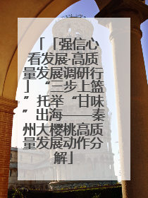 「强信心 看发展·高质量发展调研行」“三步上篮”托举“甘味”出海——秦州大樱桃高质量发展动作分解