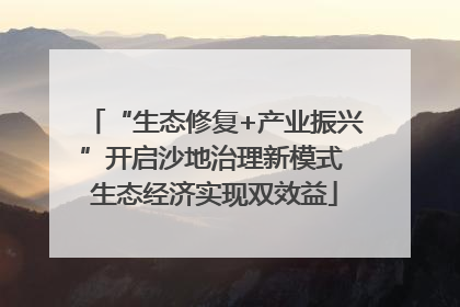 “生态修复+产业振兴”开启沙地治理新模式 生态经济实现双效益