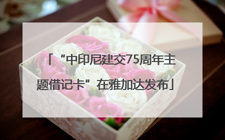 “中印尼建交75周年主题借记卡”在雅加达发布