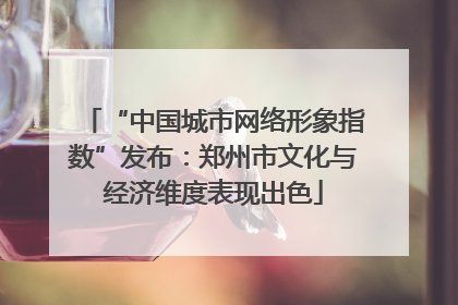 “中国城市网络形象指数”发布：郑州市文化与经济维度表现出色