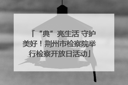 “典”亮生活 守护美好！荆州市检察院举行检察开放日活动