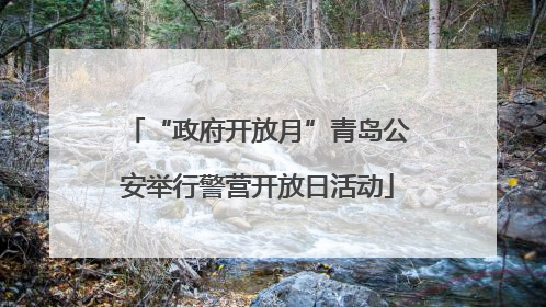 “政府开放月”青岛公安举行警营开放日活动