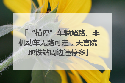 “横停”车辆堵路、非机动车无路可走，天宫院地铁站周边违停多