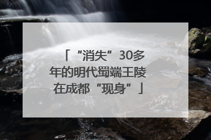 “消失”30多年的明代蜀端王陵在成都“现身”