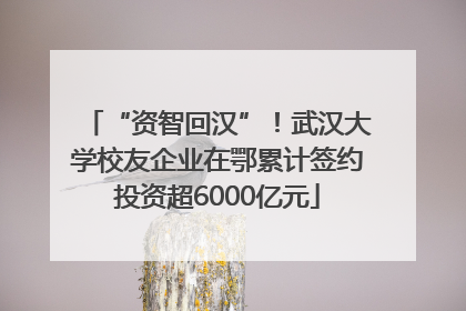 “资智回汉”！武汉大学校友企业在鄂累计签约投资超6000亿元