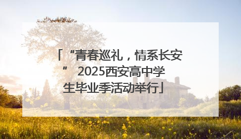 “青春巡礼，情系长安” 2025西安高中学生毕业季活动举行