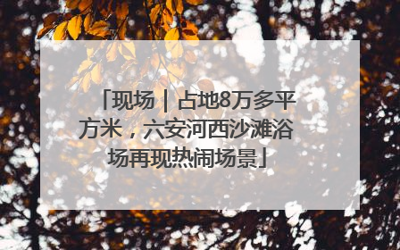 现场｜占地8万多平方米，六安河西沙滩浴场再现热闹场景