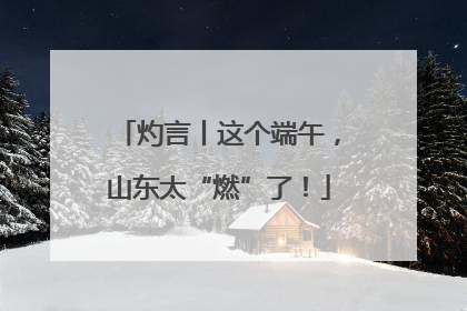 灼言丨这个端午，山东太“燃”了！