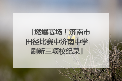 燃爆赛场！济南市田径比赛中济南中学刷新三项校纪录