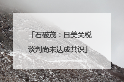 石破茂：日美关税谈判尚未达成共识