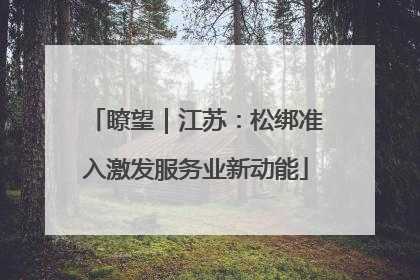 瞭望｜江苏：松绑准入激发服务业新动能