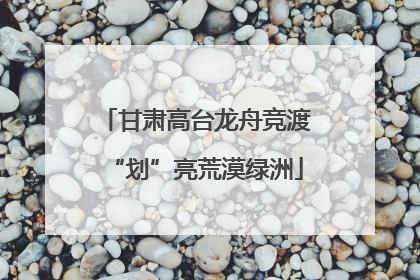 甘肃高台龙舟竞渡“划”亮荒漠绿洲