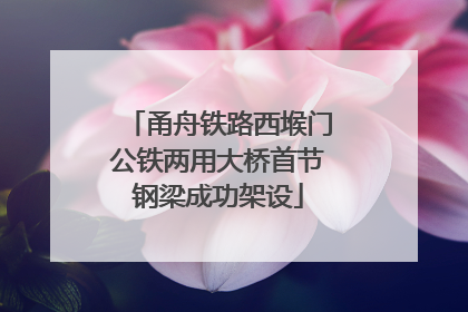甬舟铁路西堠门公铁两用大桥首节钢梁成功架设