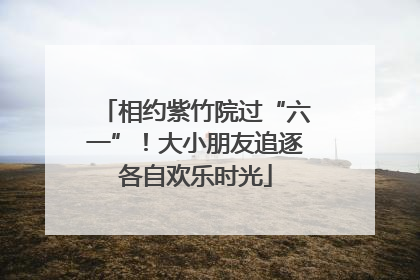 相约紫竹院过“六一”！大小朋友追逐各自欢乐时光