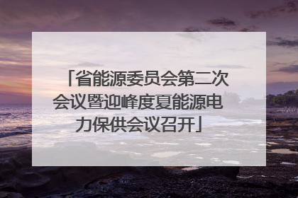 省能源委员会第二次会议暨迎峰度夏能源电力保供会议召开