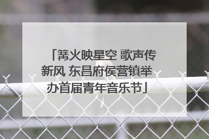 篝火映星空 歌声传新风 东昌府侯营镇举办首届青年音乐节