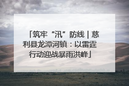 筑牢“汛”防线｜慈利县龙潭河镇：以雷霆行动迎战暴雨洪峰