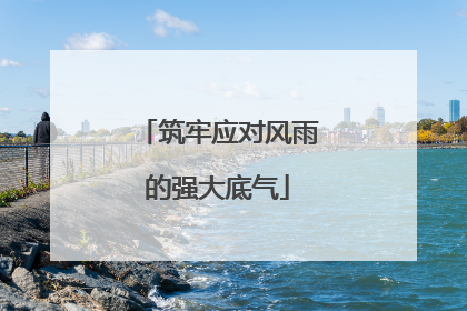 筑牢应对风雨的强大底气