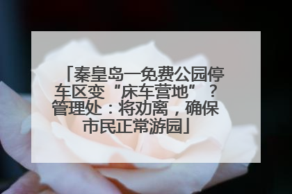 秦皇岛一免费公园停车区变“床车营地”？管理处：将劝离，确保市民正常游园