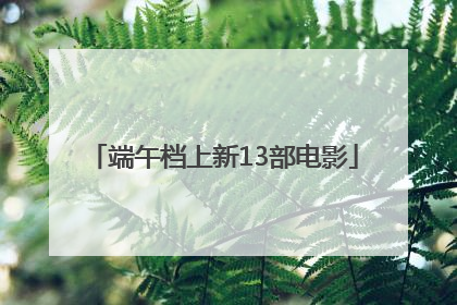 端午档上新13部电影