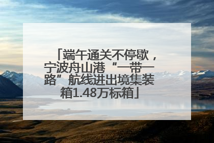 端午通关不停歇，宁波舟山港“一带一路”航线进出境集装箱1.48万标箱