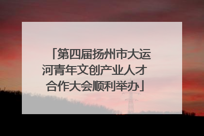 第四届扬州市大运河青年文创产业人才合作大会顺利举办