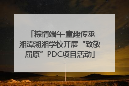 粽情端午·童趣传承 湘潭湖湘学校开展“致敬屈原”PDC项目活动