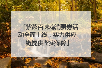紫燕百味鸡消费券活动全面上线，实力供应链提供坚实保障