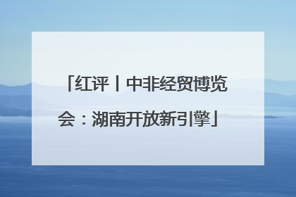 红评丨中非经贸博览会：湖南开放新引擎