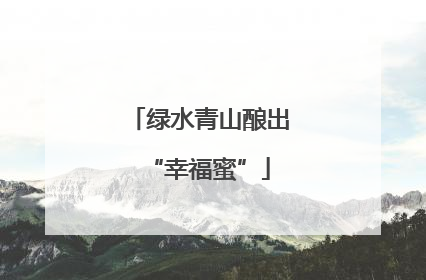 绿水青山酿出“幸福蜜”