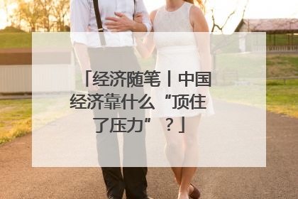 经济随笔丨中国经济靠什么“顶住了压力”？