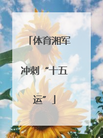 体育湘军冲刺“十五运”