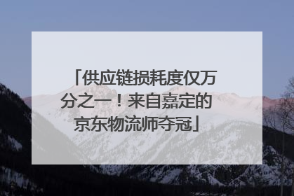 供应链损耗度仅万分之一！来自嘉定的京东物流师夺冠