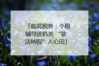 临武税务：个税辅导进机关 “依法纳税”入心田