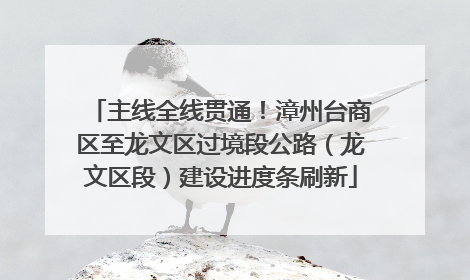 主线全线贯通！漳州台商区至龙文区过境段公路（龙文区段）建设进度条刷新
