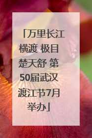 万里长江横渡 极目楚天舒 第50届武汉渡江节7月举办
