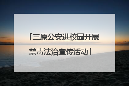 三原公安进校园开展禁毒法治宣传活动