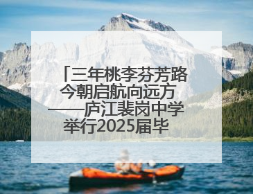 三年桃李芬芳路 今朝启航向远方——庐江裴岗中学举行2025届毕业典礼