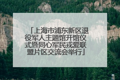 上海市浦东新区退役军人主题馆开馆仪式暨同心军民戎爱联盟片区交流会举行