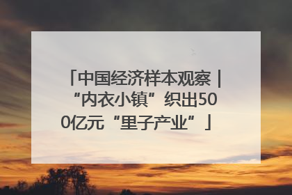 中国经济样本观察｜“内衣小镇”织出500亿元“里子产业”
