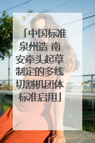 中国标准泉州造 南安牵头起草制定的多线切割机团体标准启用