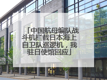 中国航母编队战斗机拦截日本海上自卫队巡逻机，我驻日使馆回应