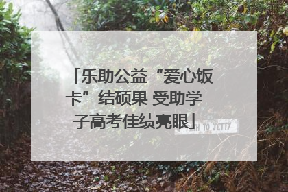 乐助公益“爱心饭卡”结硕果 受助学子高考佳绩亮眼