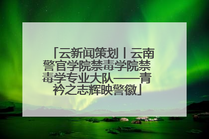 云新闻策划丨云南警官学院禁毒学院禁毒学专业大队——青衿之志辉映警徽