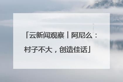 云新闻观察︱阿尼么：村子不大，创造佳话