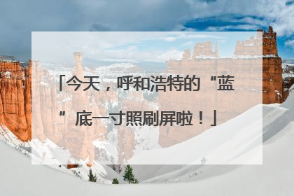 今天，呼和浩特的“蓝”底一寸照刷屏啦！