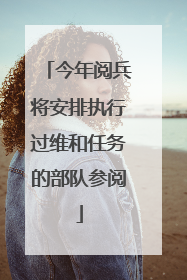 今年阅兵将安排执行过维和任务的部队参阅