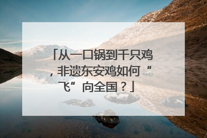 从一口锅到千只鸡，非遗东安鸡如何“飞”向全国？